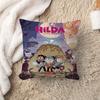 HHilda cartoon girl anime Cushion Cover Inches Farmhouse Decor Home Throw Pillow Covers for Couch Decorations