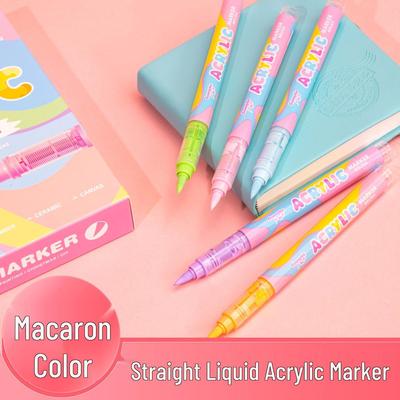 Guangna Macaron Sada měkkých akrylových popisovačů pro umění a kreslení anime