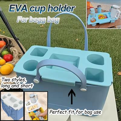 EVA Material Covered Beverage Compartment Tray, Suitable For Bogg Bags, The Best Choice For Outdoor Camping And Beach Travel.