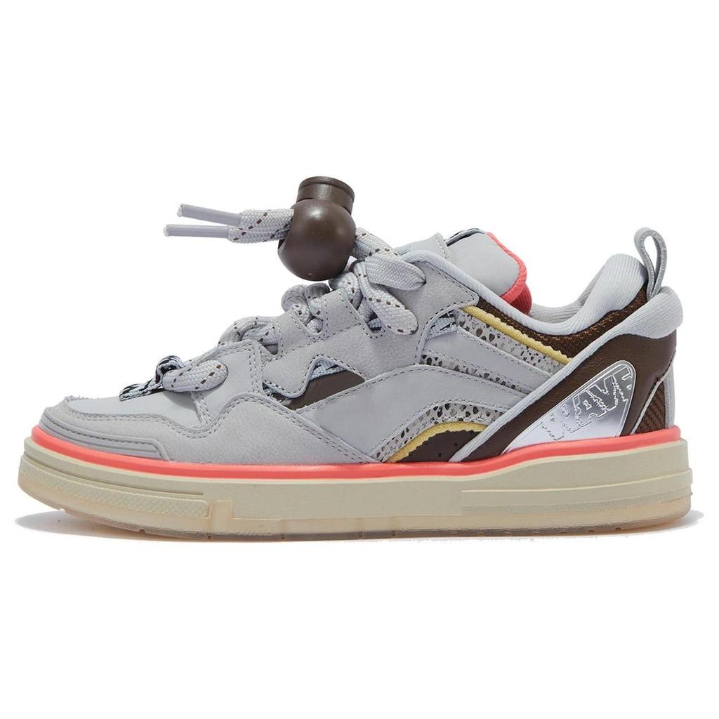 Li Ning Wave Skateboard Shoes Men's Low Top Pottery Clay Brown AECT053-2