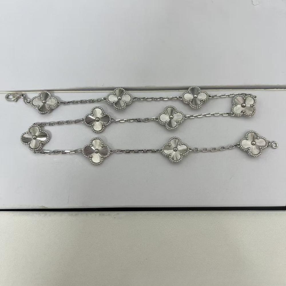Four-leaf Clover Ten-flower Necklace Thin Light Luxury Ins High-end Collarbone Chain