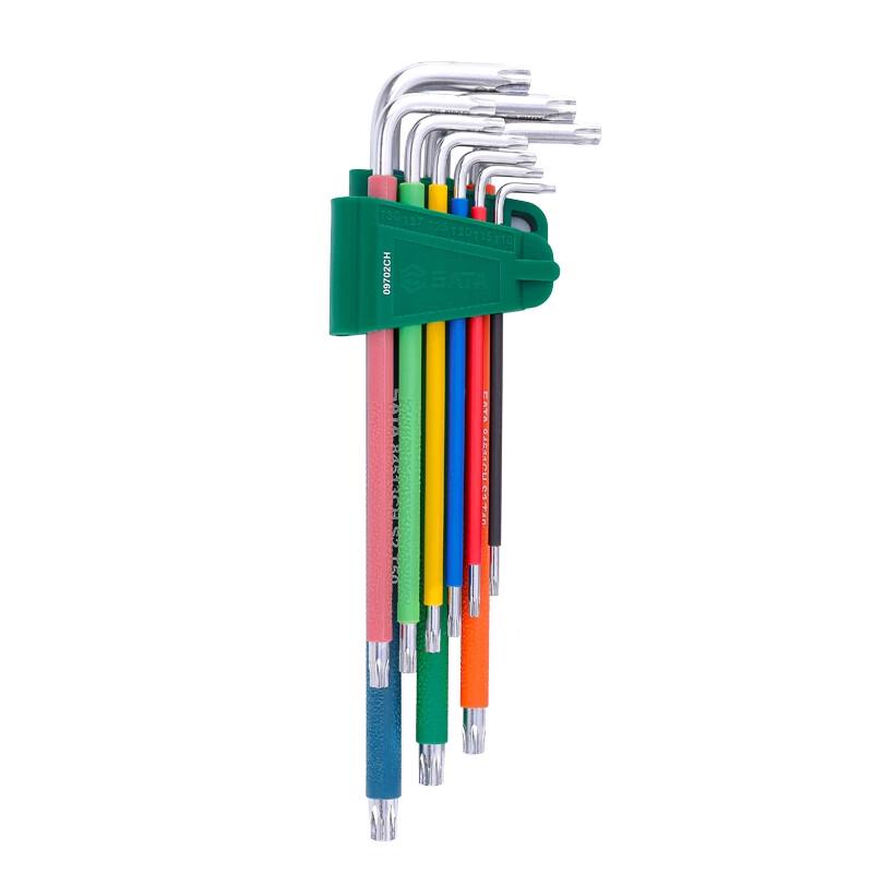 SATA Rainbow Series 9-Piece Extra-Long Security Torx Wrench Set 9-Piece Set
