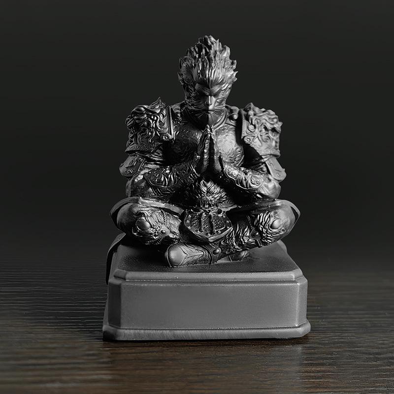 Black Mythology Qi Tian Da Sheng Tian Ming Ren Decorative Ornament Game Peripheral Handmade Model Monkey King чёрный