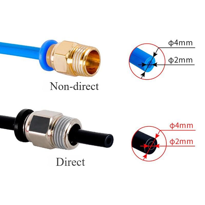 3D Printer V6 Pneumatic Quick Connector Accessories Tube Set PC4-01 M10 Pneumatic Connector PC4-M10 Through Connector