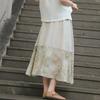 Johnature Women Vintage Print Floral Skirts Patchwork Color Cloths Summer Chinese Style High Quality Female Skirts