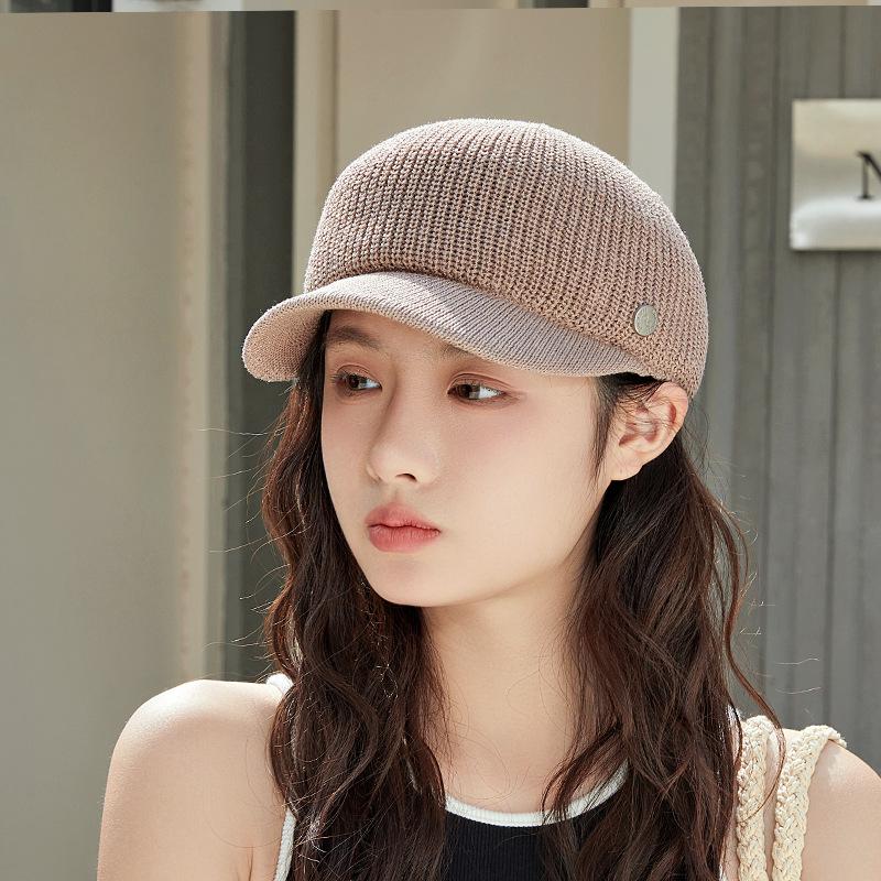Baseball Cap Summer Thin Knitted Cap Vacation Sun Hat Women's Outdoor Sun Protection Visor Equestrian Hat Fashion
