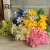 1 Boeket Kunstmatige Fake Mini Lelie Bloem Plant Home Office Wedding Party Decor
