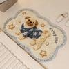 New 40*60cm Diatom Mud Mat Cartoon Design Woven Texture Puppy Mat Absorbent Material Cute Pattern Non-Slip Rug Vanity Area