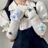 Knitted Arm Warmers Long Fingerless Mittens JK Accessories Half-finger Glove  for Women