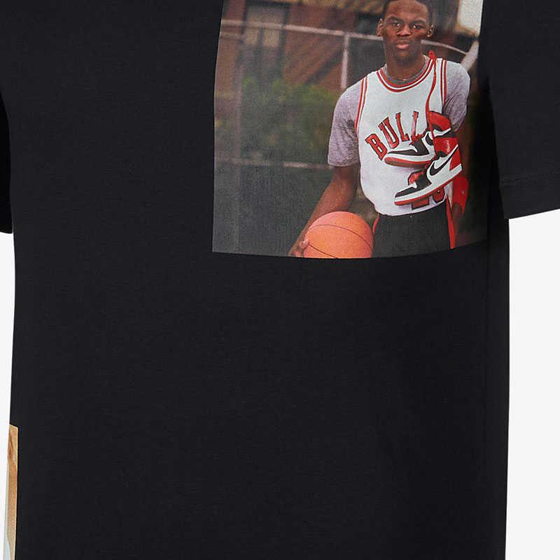 Jordan Round Neck Printed Casual Basketball Short Sleeve T-Shirt Men Tops Black AO0646-010