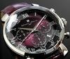 [Salvatore Marra] Orologio, Vetro Multifaccettato, Cronografo, Business, Formale, da Uomo, Viola, SM19104-SSPL