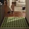 French Vintage Green Silk Doormat: Dirt & Wear-Resistant, Non-Slip Entrance Rug for Indoor/Outdoor Use