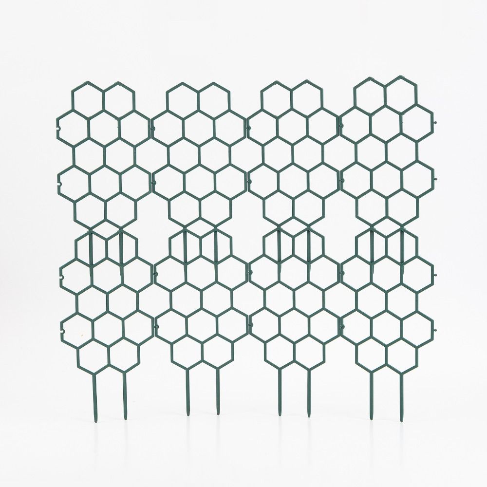 Honeycomb Design Plant Support Rustproof Plastic Stackable Garden Climbing Frame Easy To Use Durable Honeycomb Plant Trellis