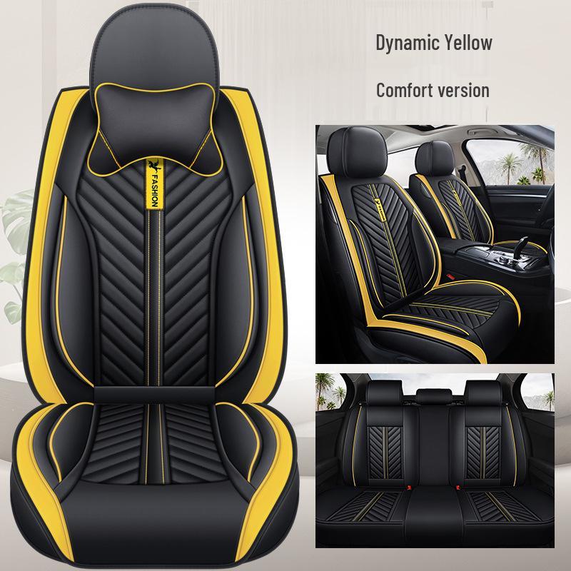 Universal Four-Season Sporty Microfiber Leather Car Seat Cover