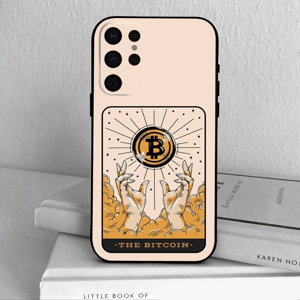 Cool Art Bitcoin Digital Phone Case For Samsung S25,S24,S21,S22,S23,S30,Ultra,S20,Plus,Others Soft Black Case