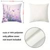 Lavender Roses And Butterflies Patterned Decorative Pillows Polyester pillowcase, sofa decorative cushion cov Headboard Pillow