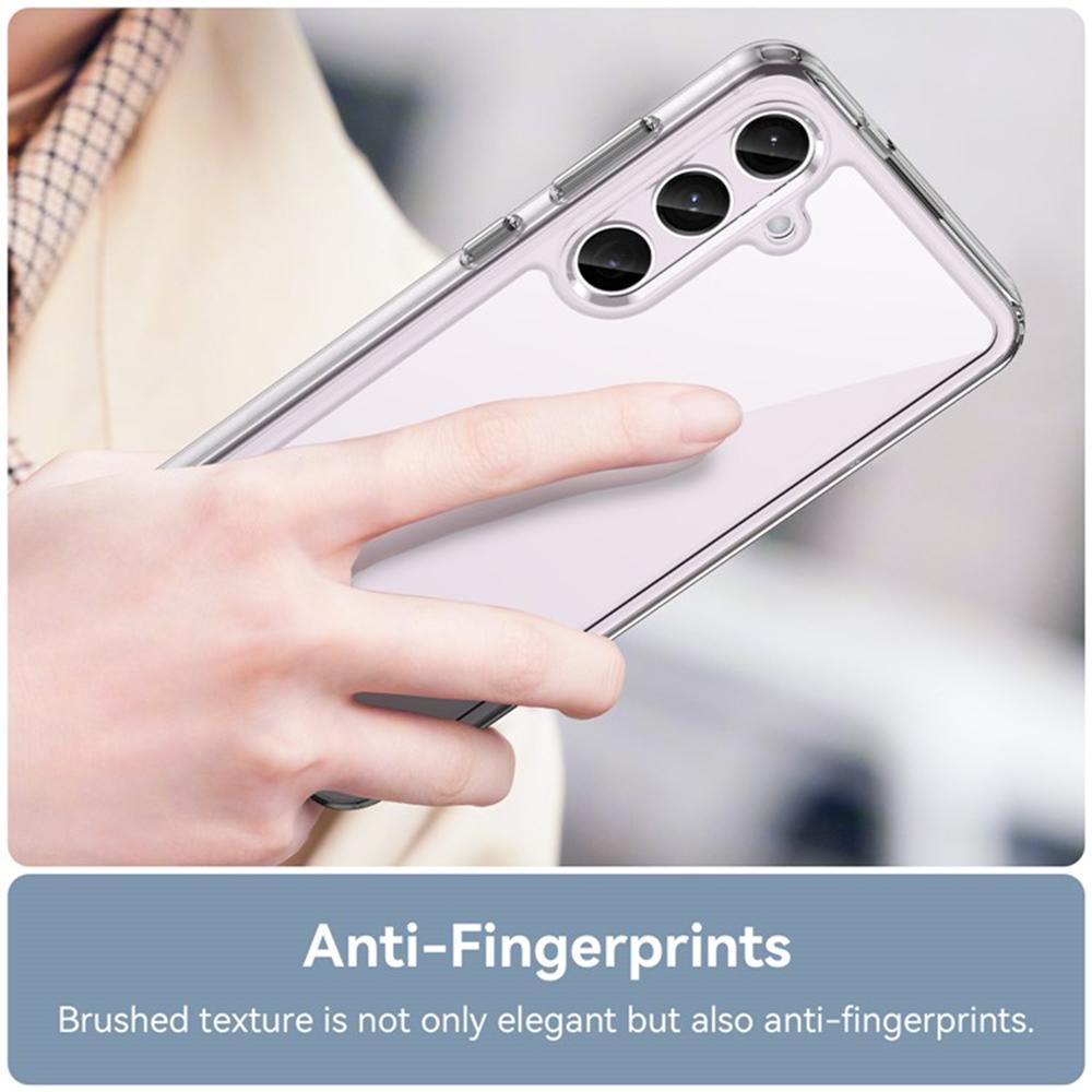 WANLONFENG MF Series for Samsung Galaxy S24 Case TPU+Acrylic Clear Phone Cover with Tempered Glass Film