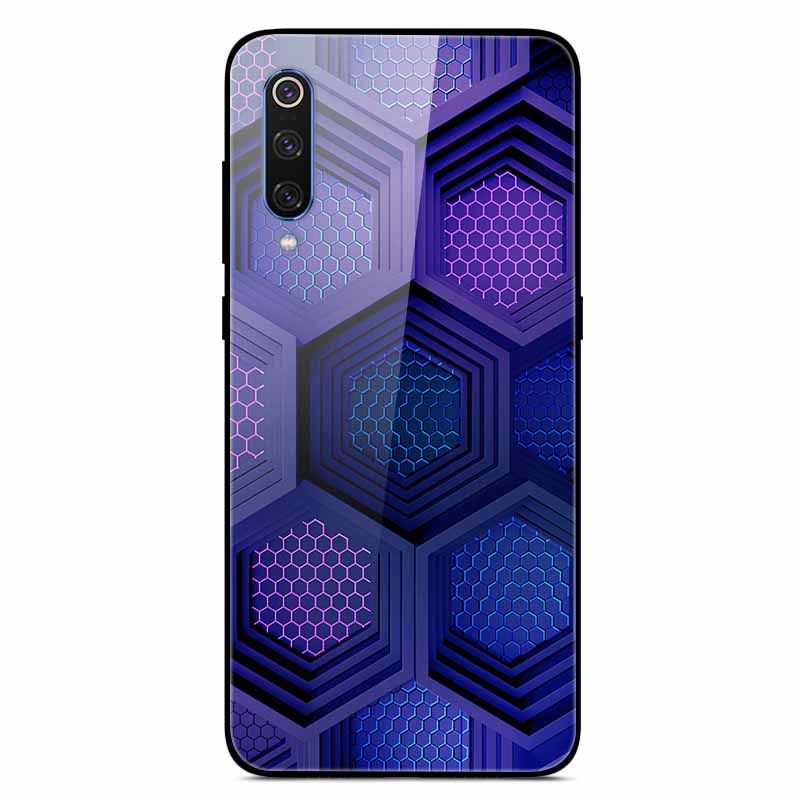 For Xiaomi Mi A3 Cases Luxury Tempered Glass Space Phone Covers for Xiaomi MI 9 Lite Case 9lite MiA3 Hard Back Shell Protective