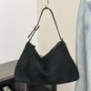 Women's Soft Matte Suede Leather Handbag Lady Cowhide Shoulder Crossbody Bag Simple Cow Leather Colleti Grey Brown Tote Bags