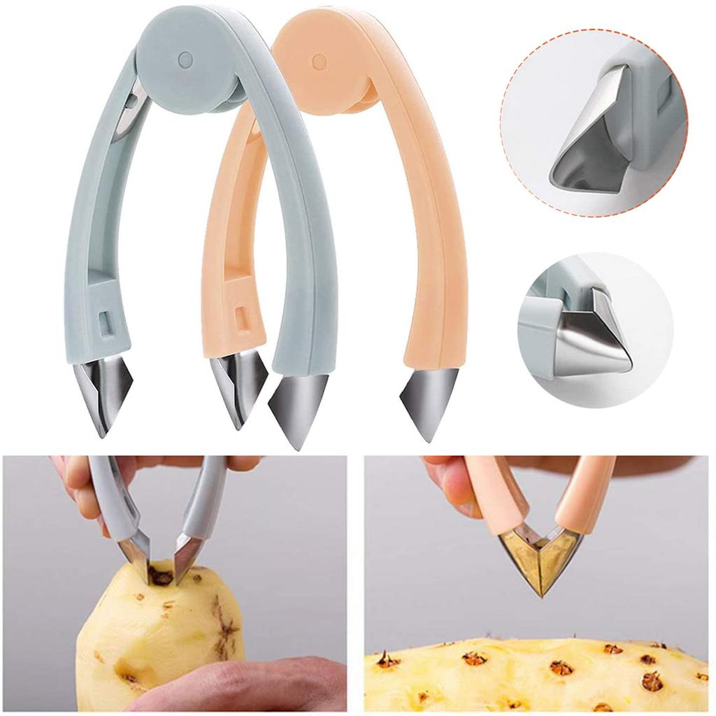 Pineapple Eye Peeler Kitchen Stainless Steel Seed Remover Cutting Clip Useful Pineapple Eye Peeler Kitchen Stainless Steel Seed Remover Cutting Clip Useful