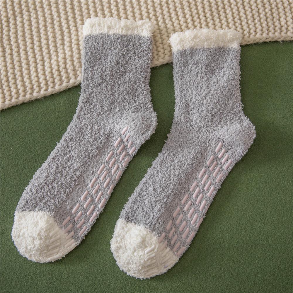 Women's Non-Slip Plush Fleece Slipper Socks