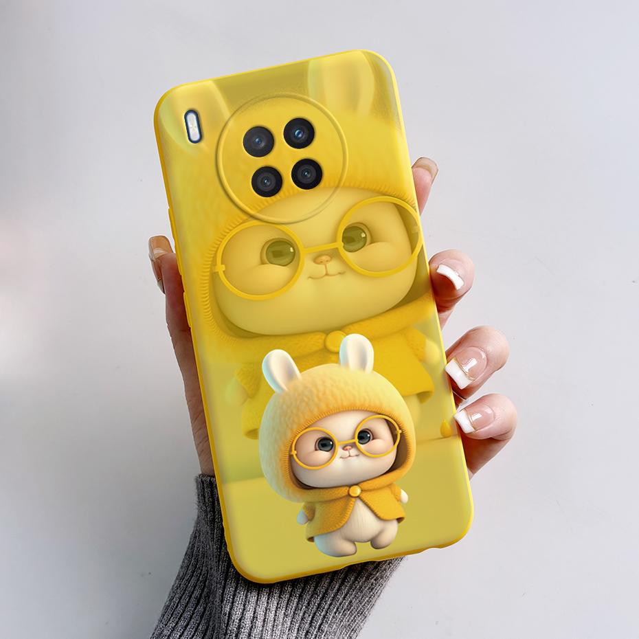 Case For Honor 50 Lite Cover on Huawei Nova 8i Phone Case Cute Rabbit Panda Painted Soft Back Cover For Honor50 Lite Nova8i Capa