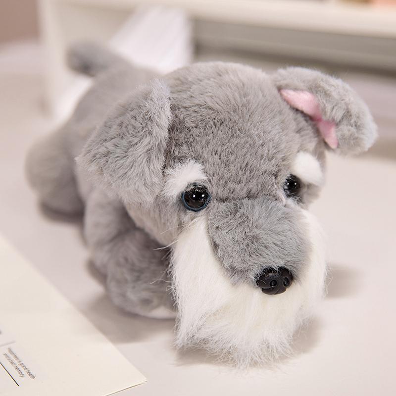 25CM Kawaii Schnauzer/Husky/Bulldog/German Pastor/Sharpie/corgi/Beagle Plush Animal Doll Children's Soothing Dolls Birthday Gift