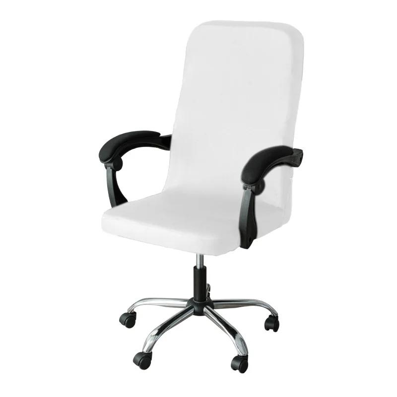Spandex Office Chair Covers Stretch Gaming Chair Cover Solid Color Computer Chairs Cover Elastic Chair Slipcovers for Home Decor