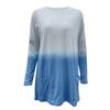 Long Tunic Pullover Sweatshirt Blouse Tops For Women Long Sleeve Casual Baggy Pullover Jumper Pocket Tunic Gradient Wear T-Shirt Tops