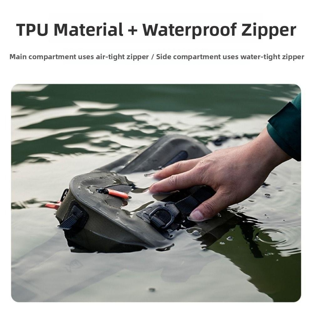 Double-layer TPU Lure Fishing Bags Waterproof Fishing Tackle Pack Fishing Chest Bag Hiking Camping