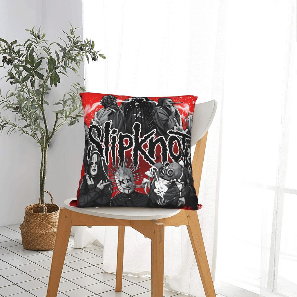 Slipknots Band Pillowcases Novelty Pillow Case For Sofa Couch Bed Living Room Comfy Pillow Cover