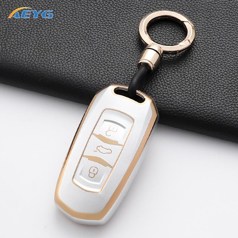 Car Smart Key Cover Case Shell Fob For Geely Atlas Boyue Nl3 Ex7 Suv Gt Gc9 Emgrand X7 Borui Auto Holder Accessories