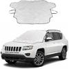 Car Windshield Snow Cover, 61.4'' × 53.1'' 4-Layer Windshield Snow Cover for Snow, Ice, Frost for Any Weather, Auto Windscreen Cover with Magnetic