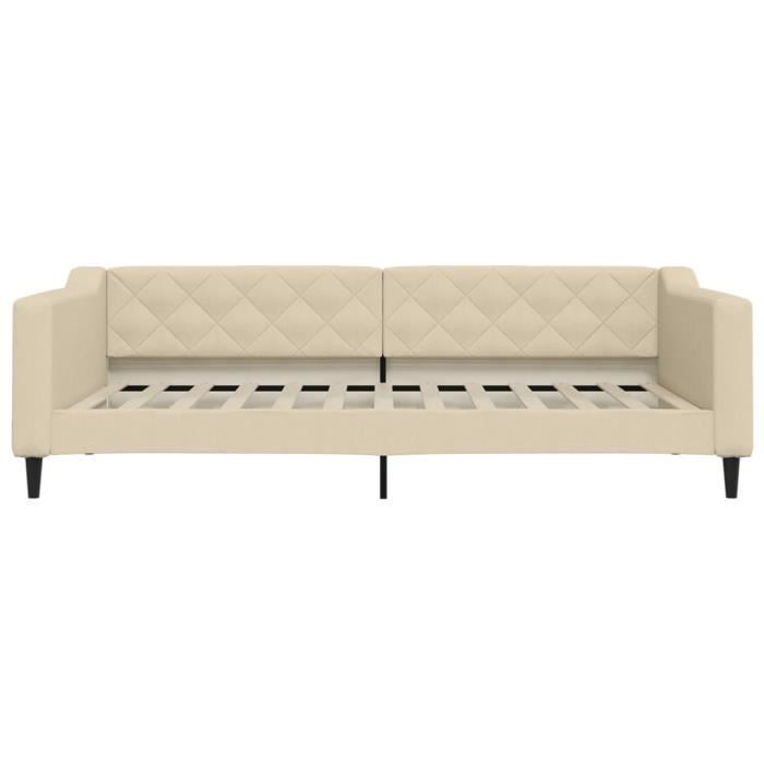 VidaXL Lit de repos crème 100x200 cm tissu 354170