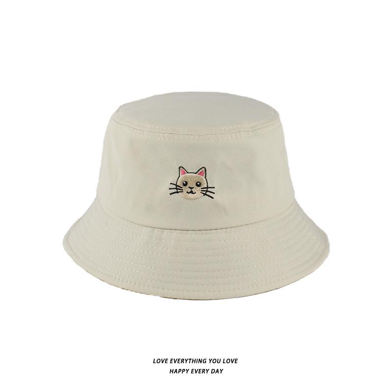 Bucket Hats Men And Women Skull Embroidered Fisherman Hat, Single-Sided Black Street Fashion Foldable Sunhat
