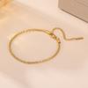 Sparkling Chain Bracelet Women Stainless Steel Gold Adjustable Bracelets Minimalist Jewelry Valentine Gift