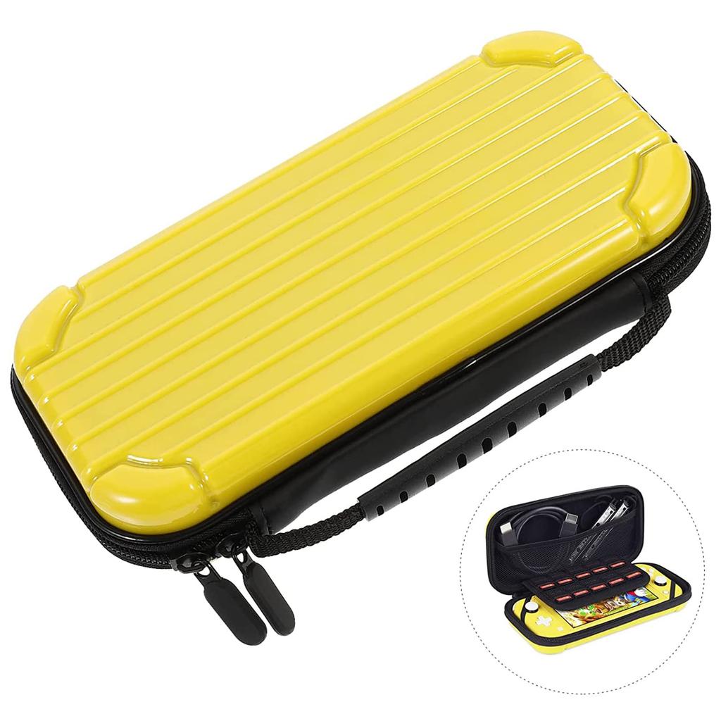 Switch Lite Hard Carrying Storage Holds 10 Game Full Yellow Case, Pouch, Bag, Cards, Dustproof, Dirt-Resistant, Shockproof, Protection,