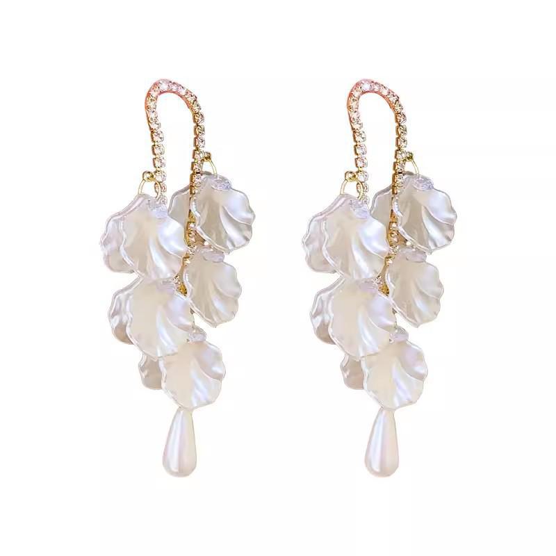 S925 Silver Pearl Tassel Luxury Earrings - Elegant & Versatile Design for Women