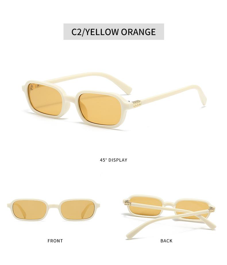 New Vintage Sunglasses Men Women Trendy Eyewear High Quality Rectangle Sun Glasses UV400 Shades Eyepiece Small Square Glasses