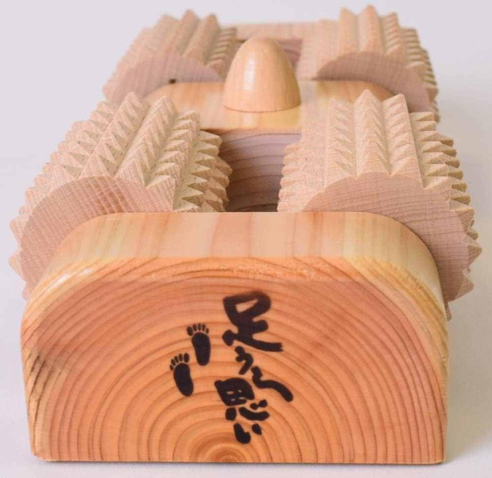 Kiso Kogei Woody Roller for the Soles of the Feet, W-Type with Pressure Points