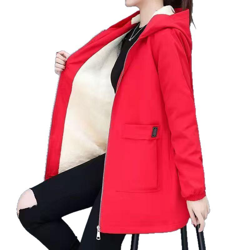 Autumn/Winter 2025 Korean Style Thick Warm Hooded Cotton Coat for Women - Versatile, Slimming, and Loose.