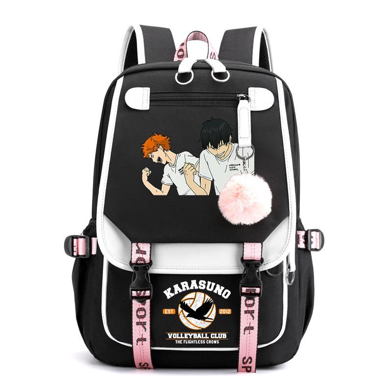 Anime volleyball teenager peripheral printing middle school student schoolbag outdoor large-capacity backpack