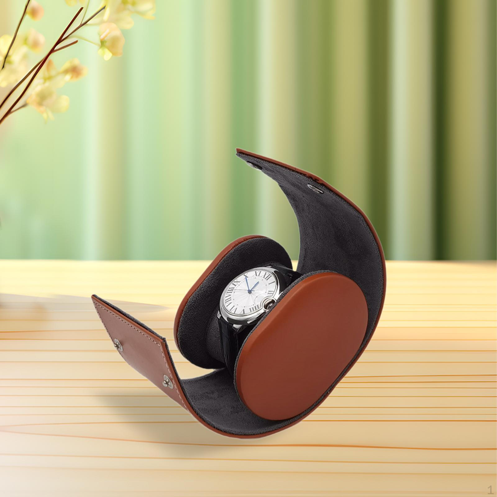 

Кожаный чехол для часов в рулоне для мужчин и женщин, органайзер, коробка для хранения, одинарный кофейный