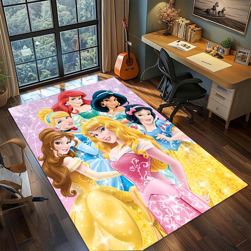 Disney Princesses: Healing Fairy Tales Rug Carpet Large Area Rug Non Slip Washable Floor Mat Gamer Room Bedroom Home Decor