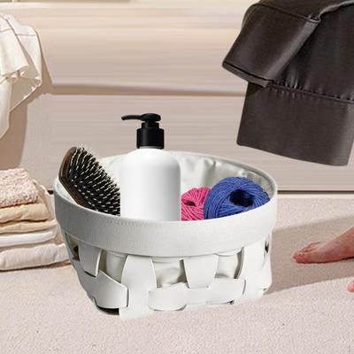 Laundry Basket Home Decoration PU Leather Decorative Hamper Organizer for Toys