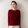 Lekasha Color-Block Cashmere Women's Round Neck Sweater - Thickened Knit Base Layer for Autumn/Winter 2026