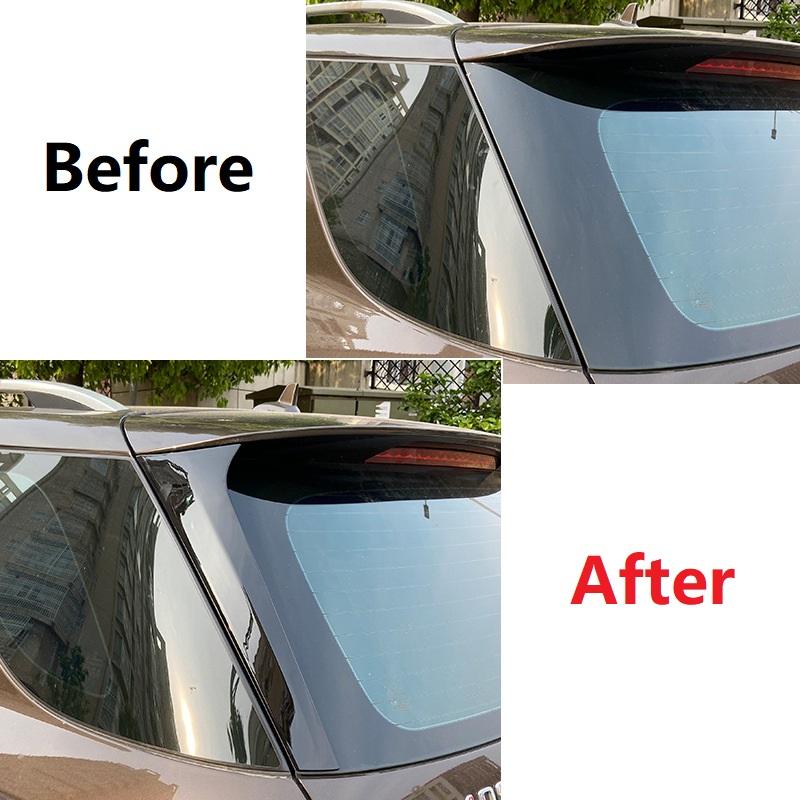 2PCS For Mercedes Benz ML GLE Class W166 2012-2018 ABS Bright Black Car Rear Window Spoiler Side Wing Cover