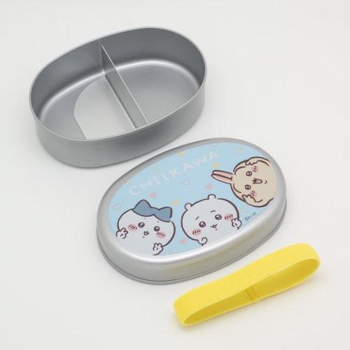 OSK Children's Aluminum Lunch Box, Medium, 350ml, Chiikawa CKW No.4, with Lunch Belt and Divider, Made In Japan, AL-5