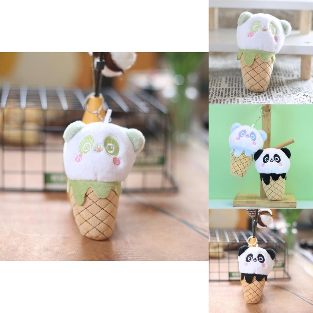 Cute And Adorable Cone Panda Keychain Plush Toy Bag Pendant