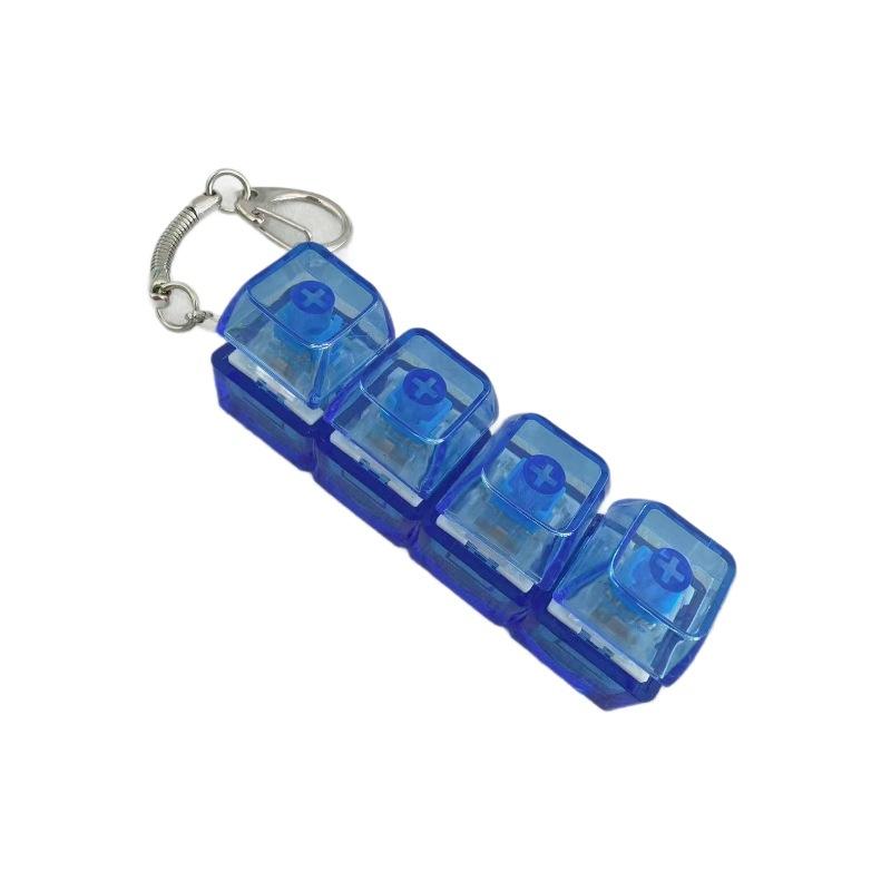 4-Key Decompression Button, Shaft Tester, Keychain Pendant, Fingertip Press And Decompress, Luminous Toy Fingertip Button